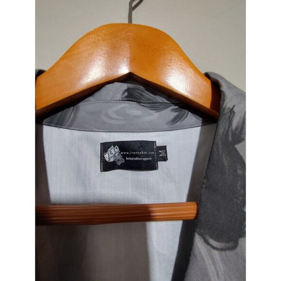 Black Moore Gold Fish Button Shirt Mens Medium - Picture 3 of 9